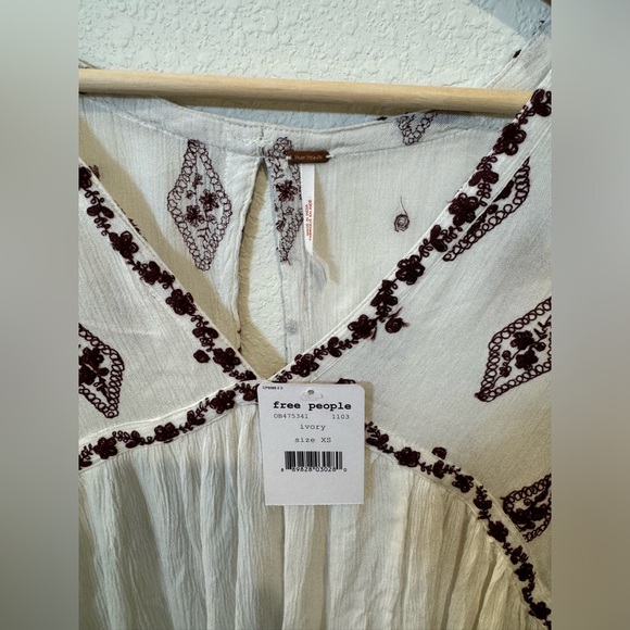 NEW Free People Diamond Embroidered tunic dress - Picture 4 of 4